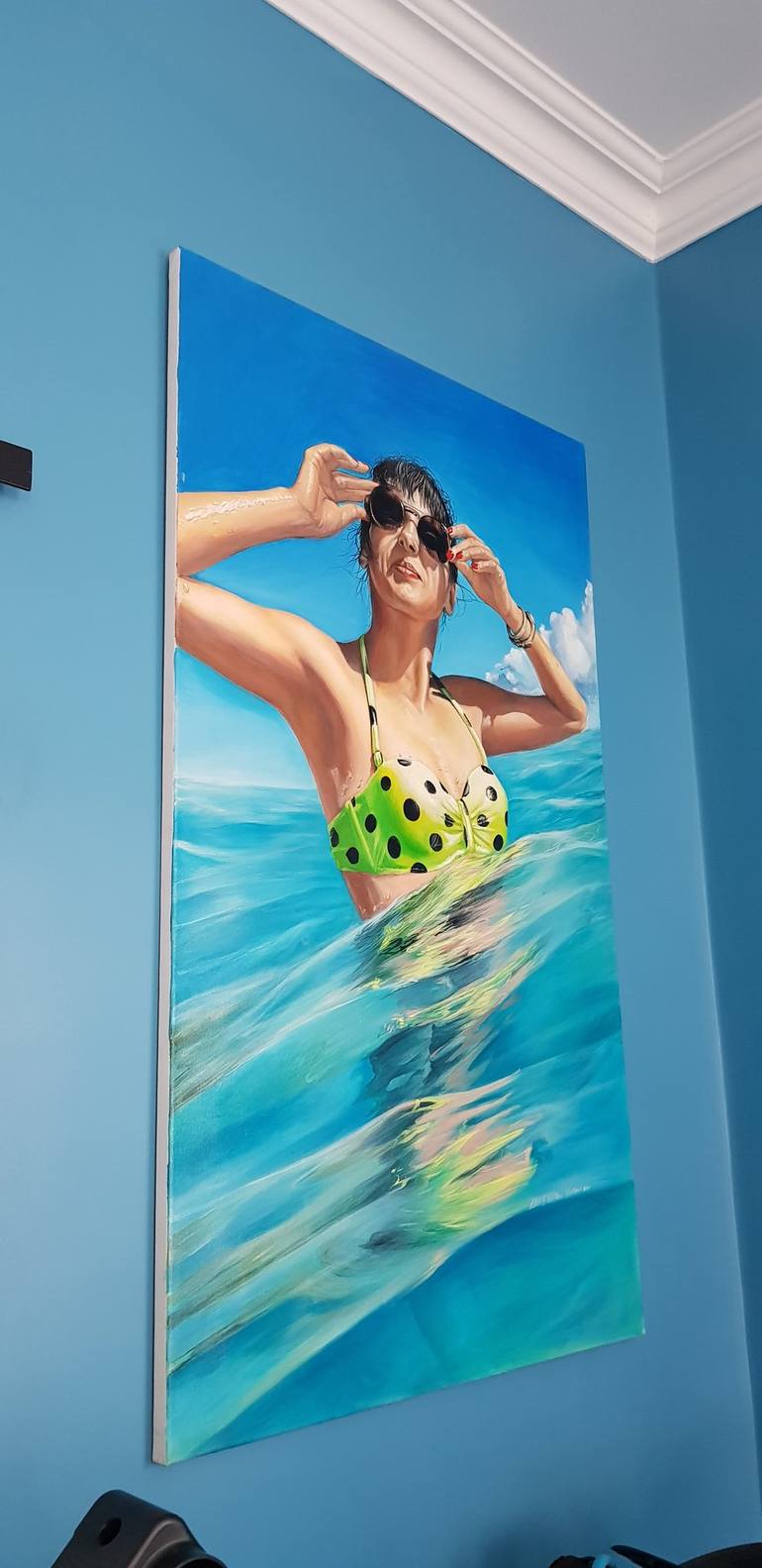 Original Photorealism Water Painting by Sabin Şi Cătălina Art