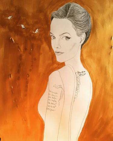 Original Fine Art Celebrity Drawings by Magdalena Novakova