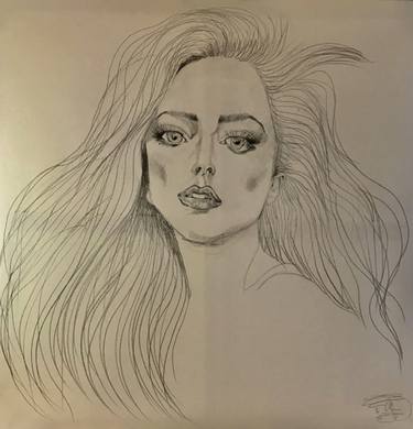 Original Figurative Celebrity Drawings by Magdalena Novakova