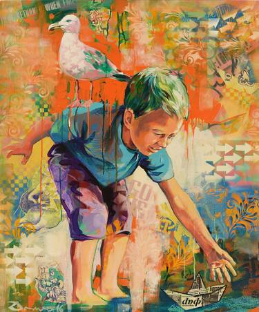 Print of Children Paintings by Damyan Bumbalov