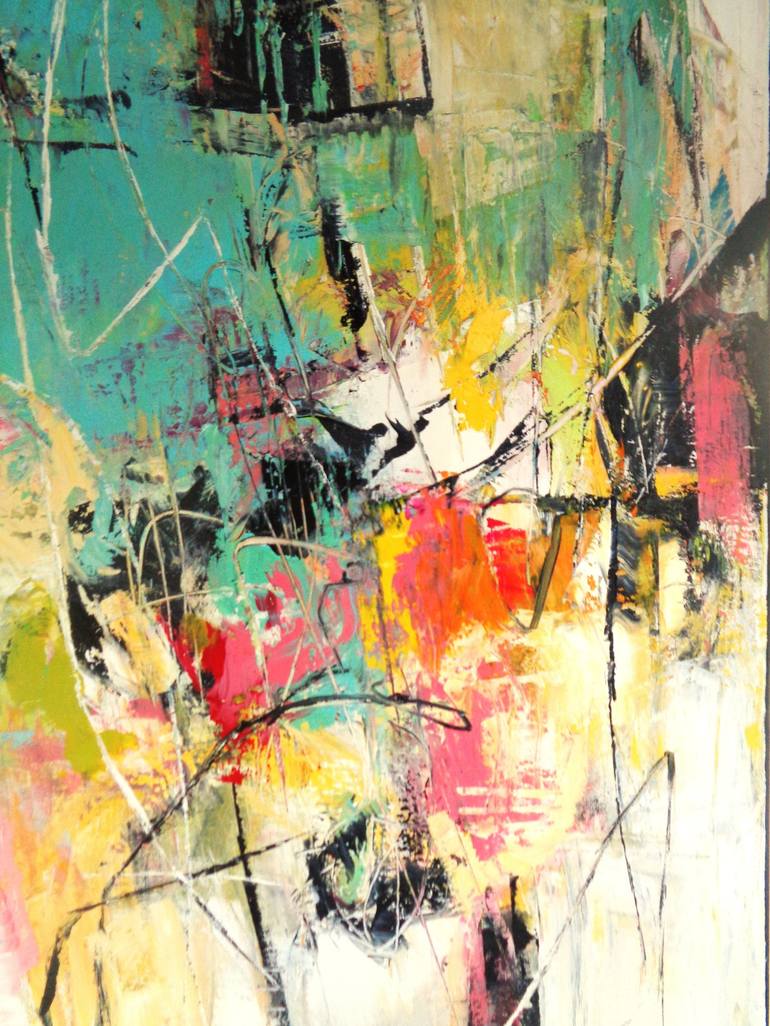 Original Abstract Expressionism Abstract Painting by Sonja Brzak