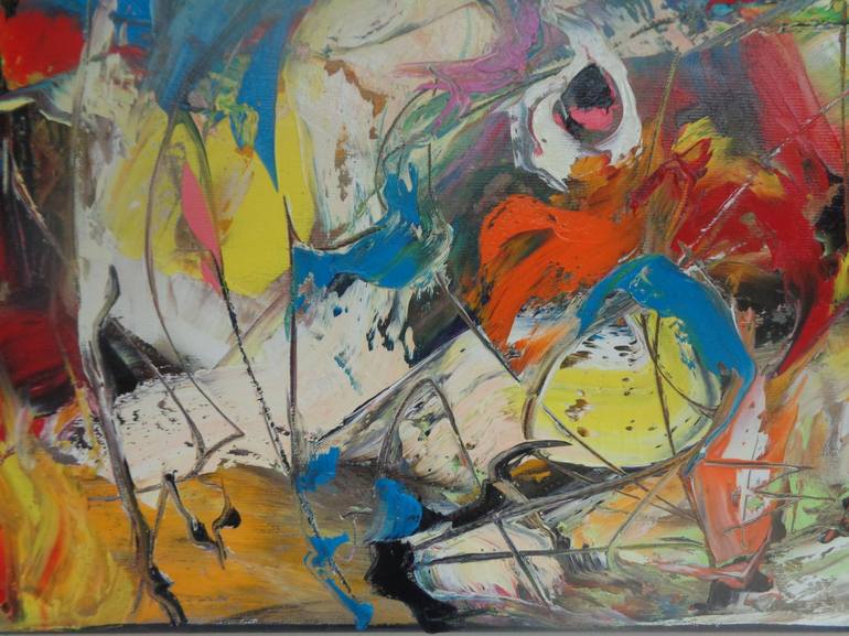 Original Abstract Expressionism Abstract Painting by Sonja Brzak