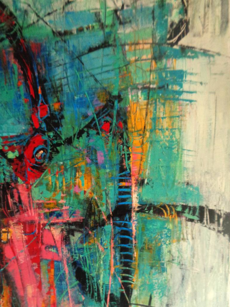 Original Abstract Expressionism Abstract Painting by Sonja Brzak