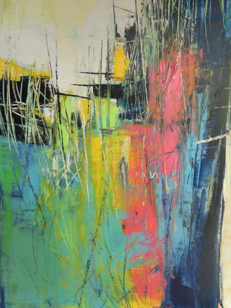 Original Abstract Expressionism Abstract Painting by Sonja Brzak