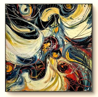 Original Abstract Expressionism Abstract Painting by Sonja Brzak