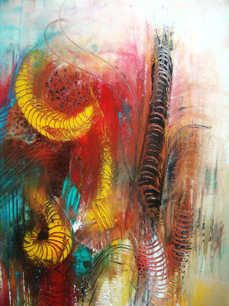Original Abstract Expressionism Abstract Painting by Sonja Brzak