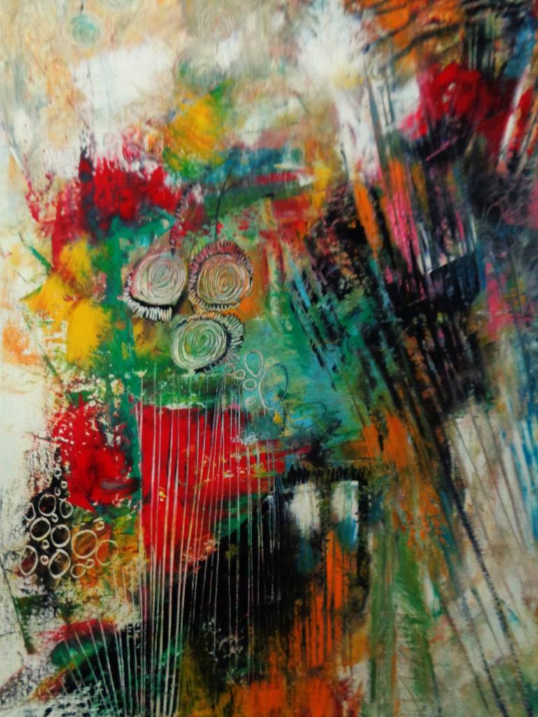 Original Abstract Expressionism Abstract Painting by Sonja Brzak