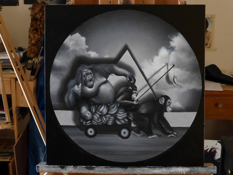 Original Surrealism Animal Painting by Steve Lawson