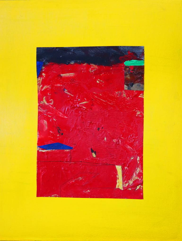 Original Fine Art Abstract Collage by Nobuko Umezaki