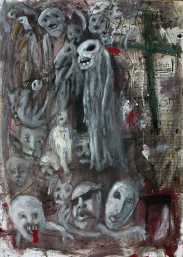 Print of Mortality Mixed Media by reinhard stammer