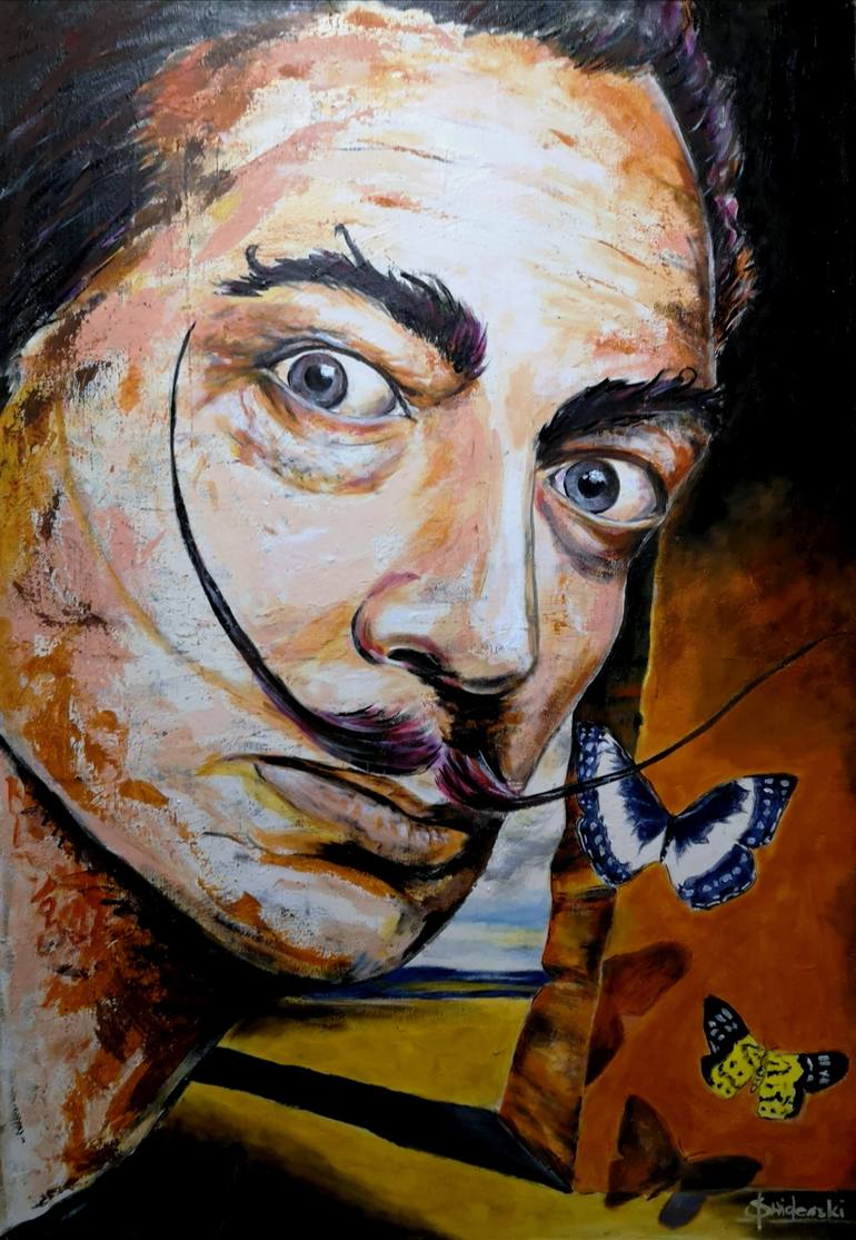 salvador dali painting acrylic on canvas