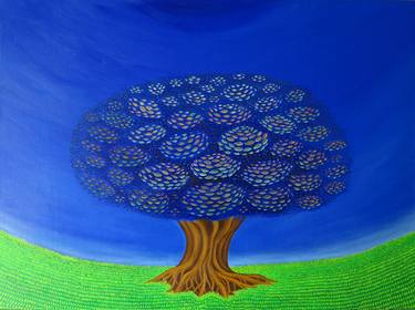 Print of Surrealism Tree Paintings by Mavi Iglesias