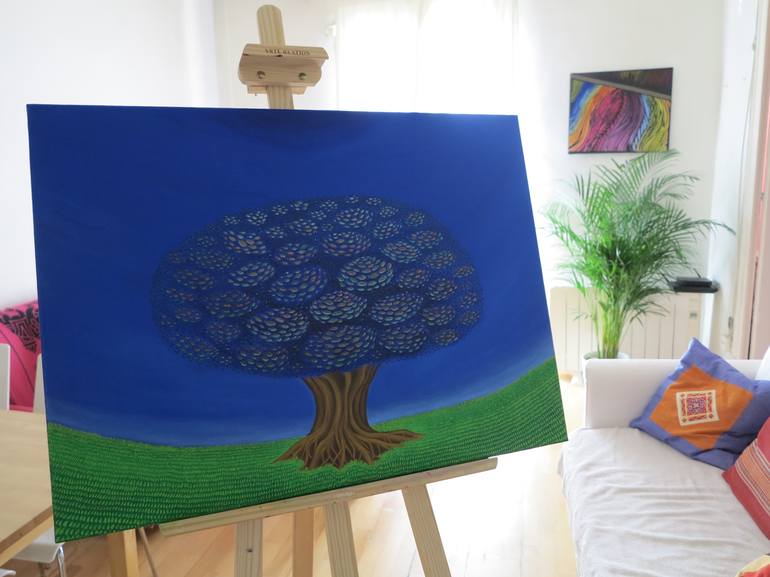 Original Tree Painting by Mavi Iglesias