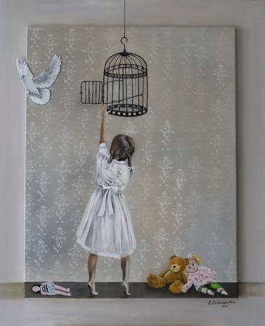 Original Realism Children Paintings by Elena Galanopoulou
