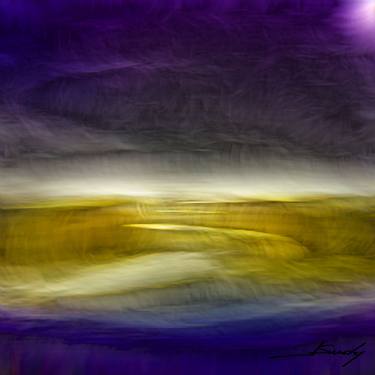 Original Abstract Landscape Mixed Media by Jose Sunday