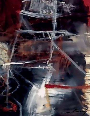 Original Abstract Expressionism Travel Digital by Jose Sunday