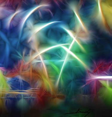 Original Abstract Expressionism Outer Space Digital by Jose Sunday