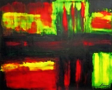 Original Abstract Expressionism Abstract Mixed Media by Jose Sunday