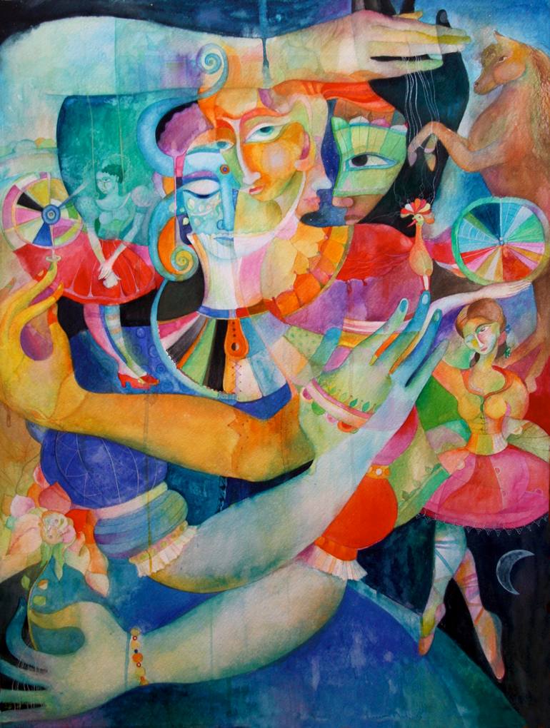 The Flower of Life Painting by Vassia Alaykova | Saatchi Art