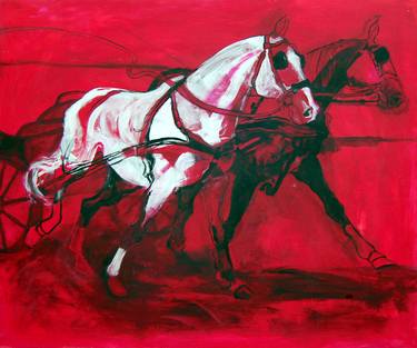 Original Figurative Horse Paintings by Greta Agneza - Siemczuk