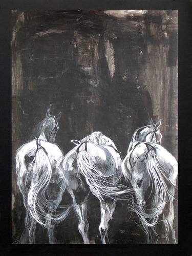 Original Figurative Horse Paintings by Greta Agneza - Siemczuk