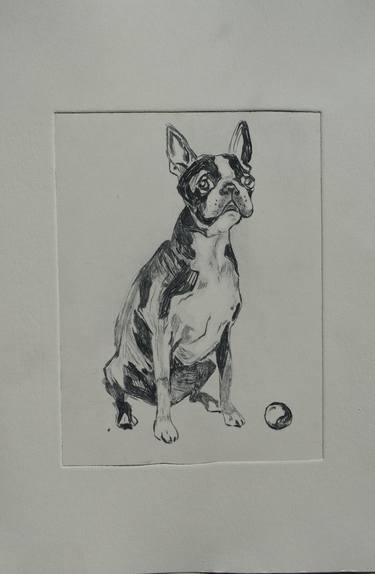 Print of Figurative Dogs Printmaking by Greta Agneza - Siemczuk