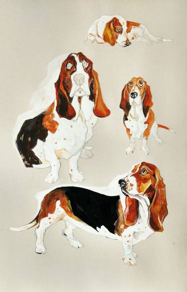 Original Dogs Paintings by Greta Agneza - Siemczuk