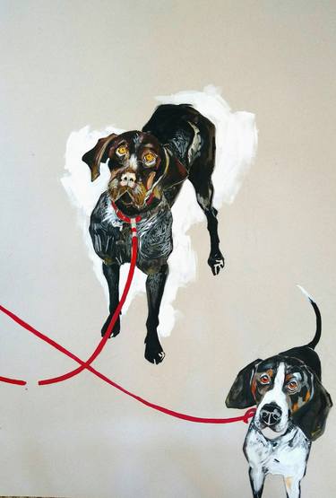 Print of Figurative Dogs Paintings by Greta Agneza - Siemczuk
