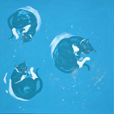 Original Cats Paintings by Greta Agneza - Siemczuk