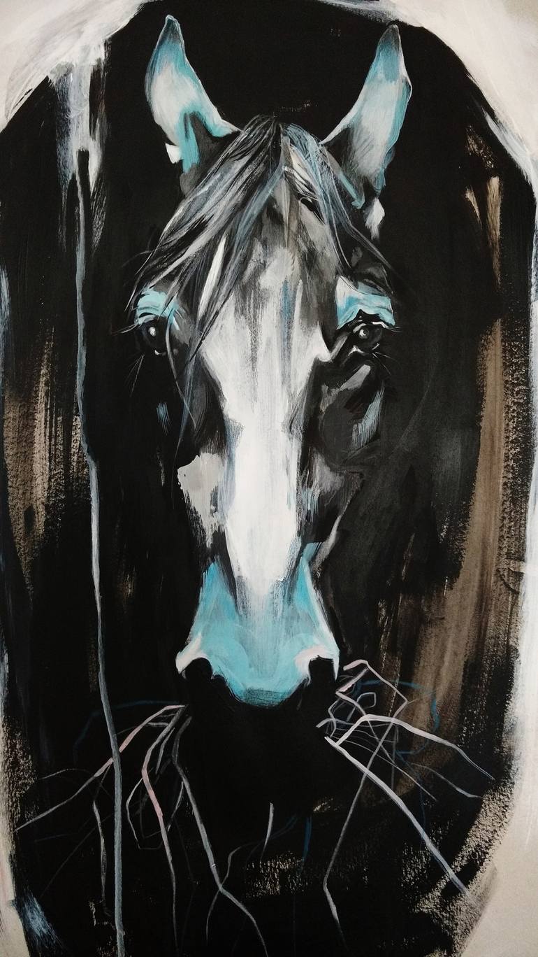 Original Figurative Horse Painting by Greta Agneza - Siemczuk