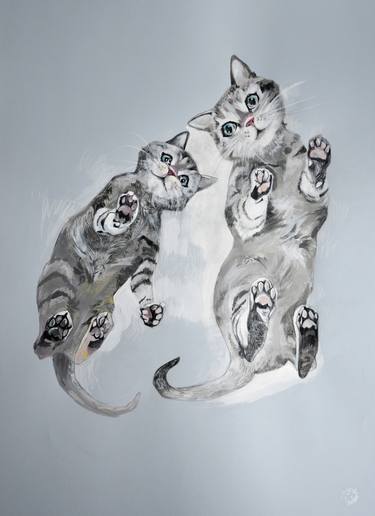 Print of Fine Art Cats Paintings by Greta Agneza - Siemczuk