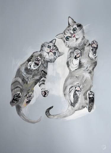 Print of Cats Paintings by Greta Agneza - Siemczuk