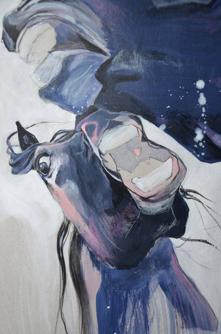 Original Expressionism Horse Painting by Greta Agneza - Siemczuk