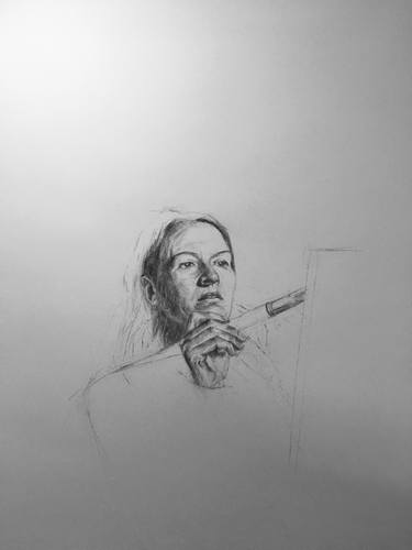 Original Figurative People Drawings by Orlaith Cullinane