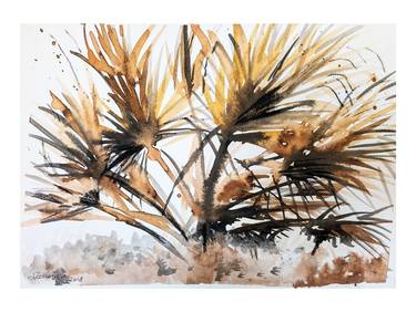 Original Abstract Expressionism Botanic Drawing by Francesca Tesoriere