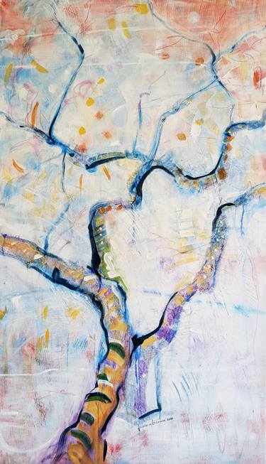 Original Abstract Botanic Painting by Francesca Tesoriere