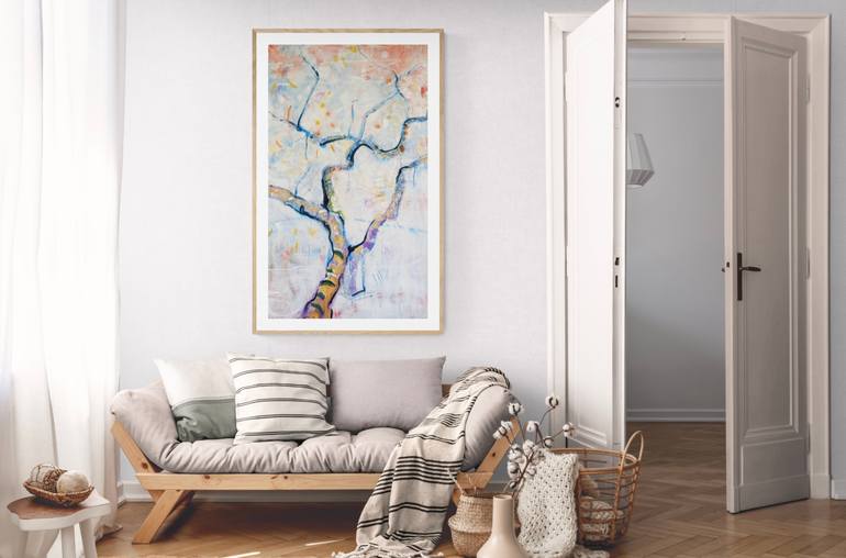 Original Abstract Botanic Painting by Francesca Tesoriere