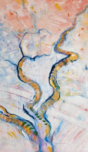 Original Abstract Botanic Painting by Francesca Tesoriere