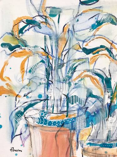 Original Abstract Botanic Paintings by Francesca Tesoriere