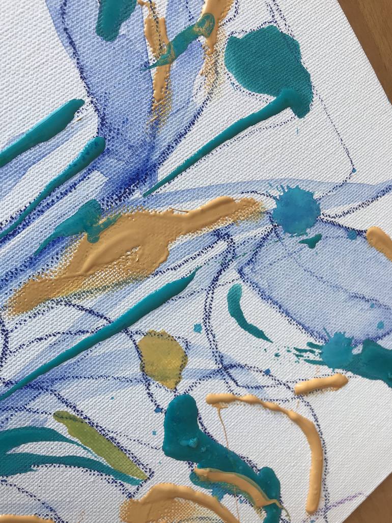 Original Abstract Botanic Painting by Francesca Tesoriere