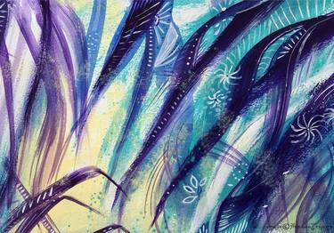 Print of Abstract Botanic Paintings by Francesca Tesoriere