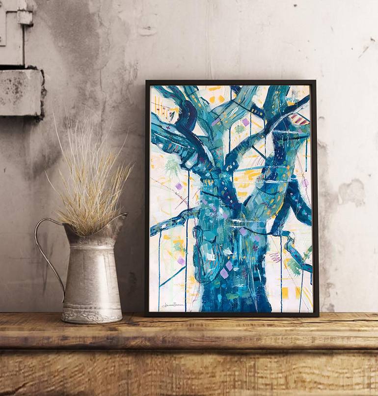 Original Modernism Botanic Painting by Francesca Tesoriere