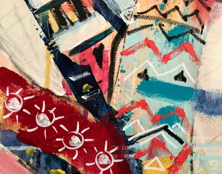 Original Abstract Botanic Painting by Francesca Tesoriere