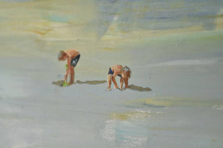 Original Figurative Beach Painting by Joanna Burda