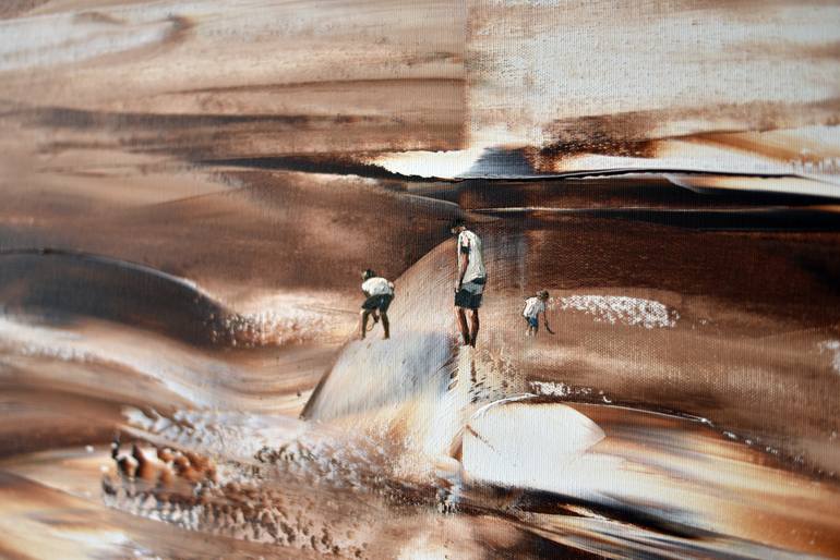 Original Expressionism Family Painting by Joanna Burda