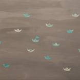 Paper ships in gray by Joanna Burda