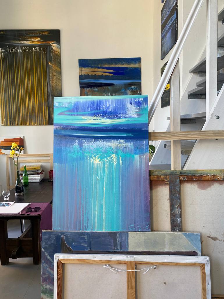 Original Abstract Landscape Painting by Katsiaryna Sumarava