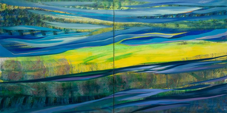 Original Abstract Landscape Paintings by Katsiaryna Sumarava