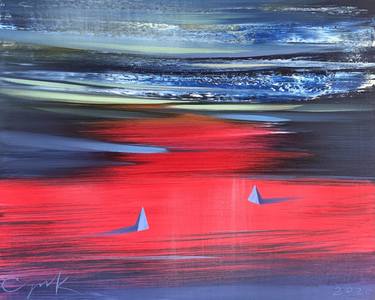 Original Fine Art Abstract Paintings by Katsiaryna Sumarava