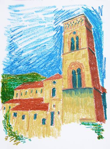 Saatchi Art Artist Mary Cinque; Drawings, “Villa Rufolo Ravello Bell tower” #art